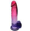 Icon Brands - Shades - Large 8 Inch Jelly TPR Gradient Dildo Pink and Plum - Icon Brands