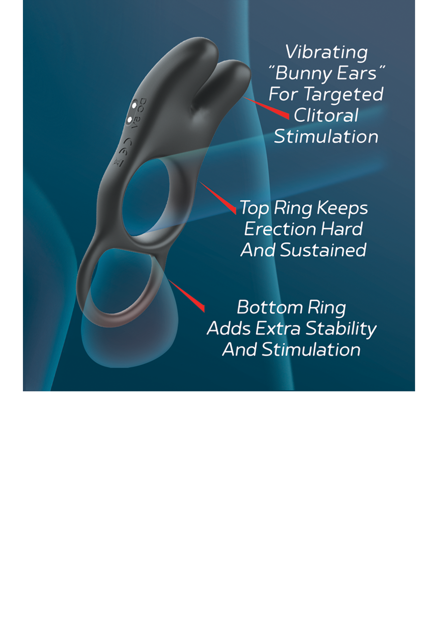 iphone ring and vibrate setting Honey Play Box Anello App-Controlled Vibrating Double Cock Ring with  Clitoral Stimulator Black-Belle Lacet Lingerie