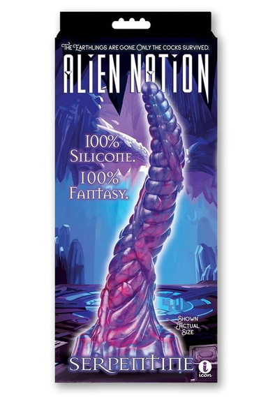 Alien Nation Serpentine Silicone Dildo - Purple/Pink