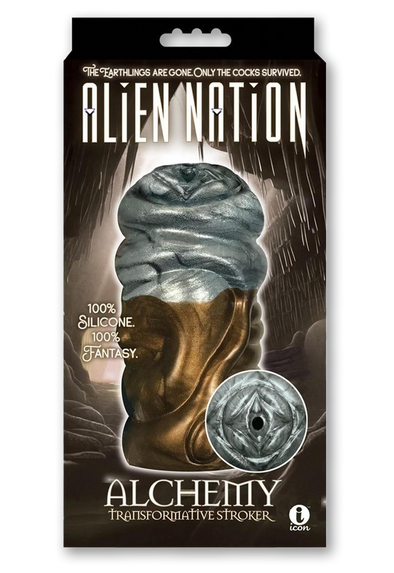 Alien Nation Alchemy Silicone Stroker - Copper/Silver