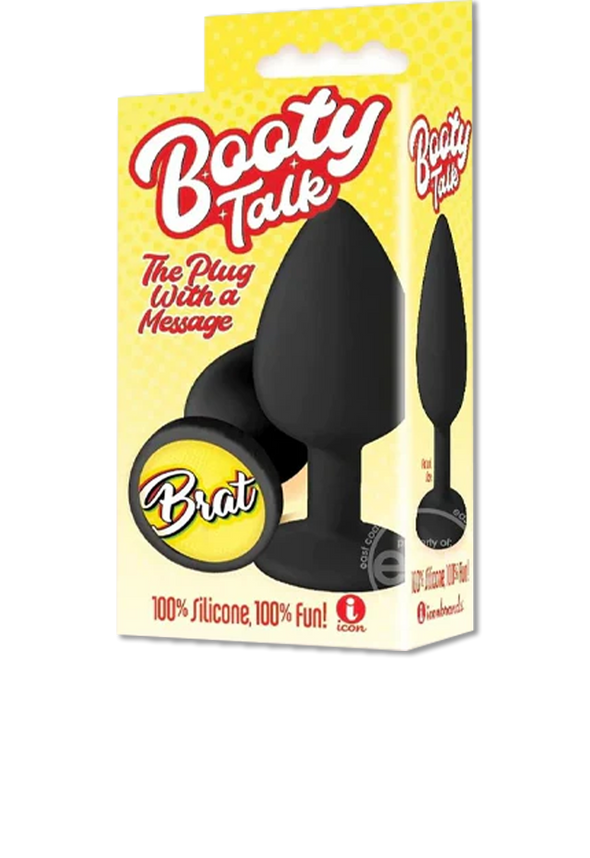 The 9's - Booty Talk Silicone Butt Plug Brat - Black