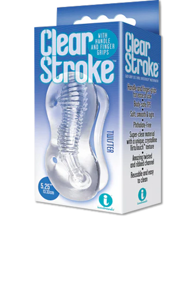 Icon Brands - The 9's - Clear Stroke Twister Male Masturbator Clear