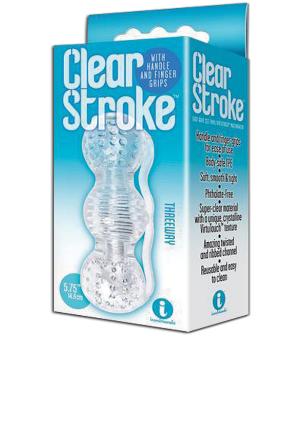 Icon Brands - The 9's - Clear Stroke Threeway Male Masturbator Clear