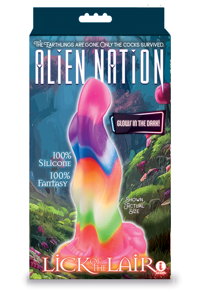 Alien Nation Lick of the Lair Silicone Glow in the Dark Creature Dildo - Multicolor