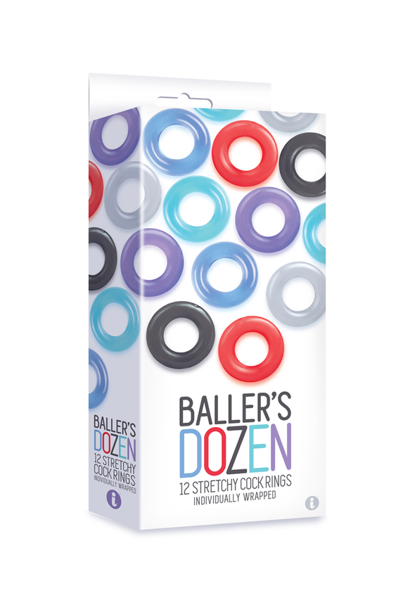 Baller's Dozen Beaded Cockrings (12 per pack) - Assorted colors