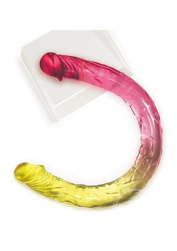 Shades Gradient Jelly Double Dong - Pink/Yellow