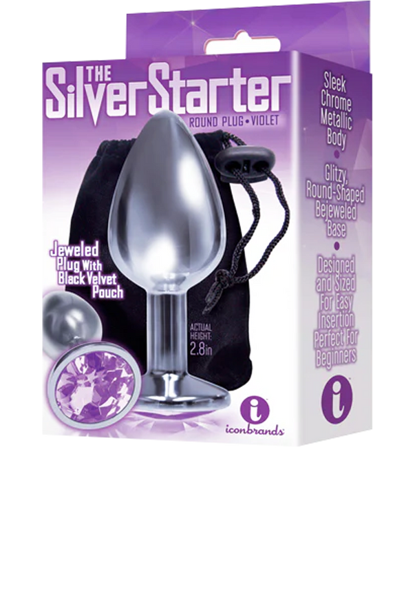 Silver Starter; Violet Round Jewel