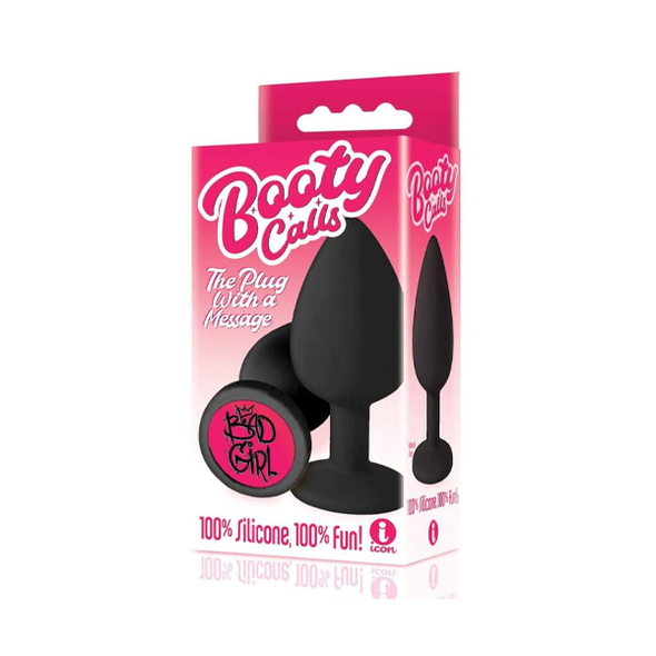 Icon Brands - The 9's, Booty Calls, Silicone Butt Plug, Black, Bad Girl