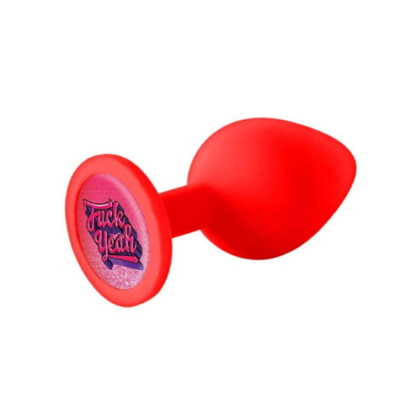 Icon Brands - The 9's, Booty Calls, Silicone Butt Plug, Red, Fuck Yeah