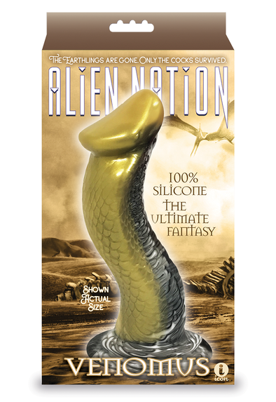 AlienNation Venomus Silicone Creature Dildo - Gold