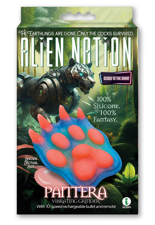 AlienNation Pantera Silicone Rechargeable Glow-in-The-Dark Clitoral Vibrator with Remote Control