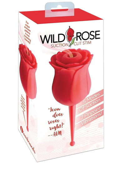 Wild Rose Le Point Rechargeable Silicone Suction Vibrator - Red