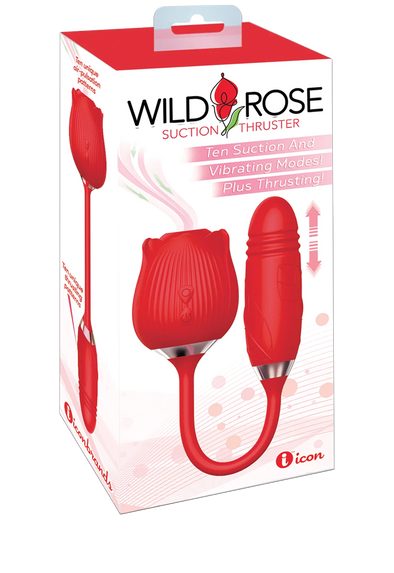 Icon Brands - Wild Rose & Thruster; Suction and Thrusting Vibrator