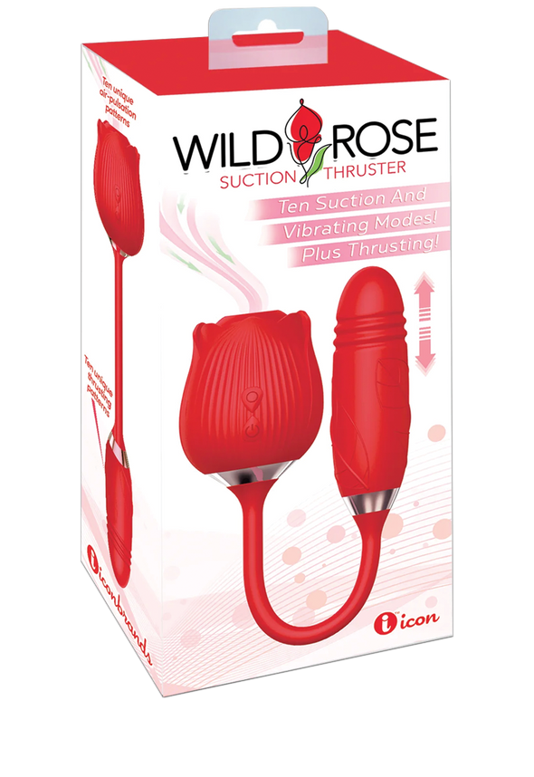 Icon Brands - Wild Rose & Thruster; Suction and Thrusting Vibrator