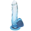 Icon Brands - Shades - Medium 7 Inch Jelly TPR Gradient Dildo Blue - Icon Brands