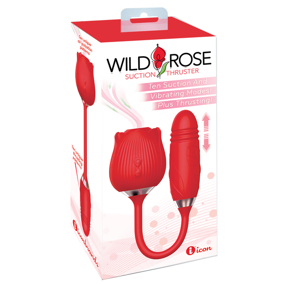 Icon Brands - Wild Rose & Thruster; Suction and Thrusting Vibrator