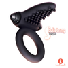 Icon Brands - The 9's - Silicone Bullet Tongue Cock Ring Ring Black - Icon Brands