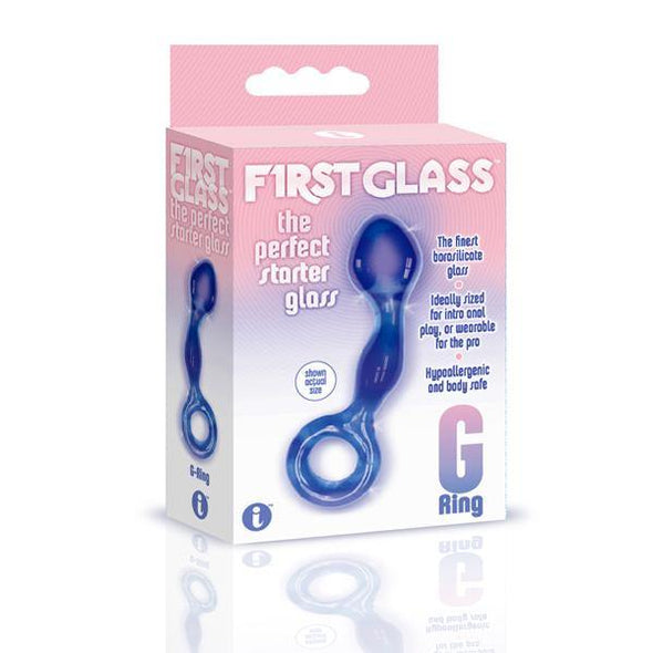 Icon Brands - The 9's - First Glass 5.25 Inch G-Spot Anal and Pussy Stimulator Blue - Icon Brands