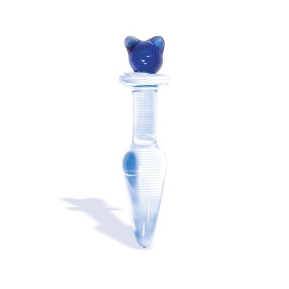 Icon Brands - The 9's - First Glass Kitty Love Glass Butt Plug Blue - Icon Brands