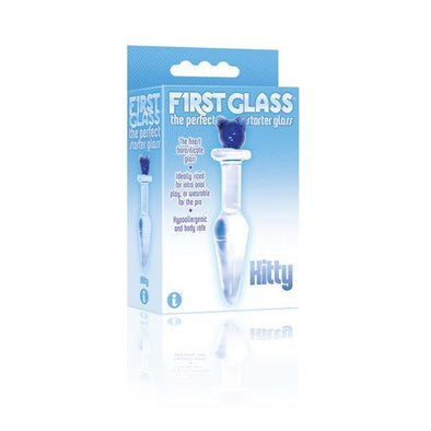 Icon Brands - The 9's - First Glass Kitty Love Glass Butt Plug Blue - Icon Brands